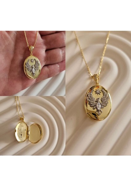 Kararmaz Çelik Alya Anka Kuşu Kolye ( Foto Koyulabilir)Ve LED Işıklı Satürn Kar Küresi Seti fiyatları