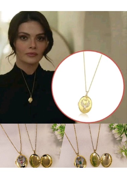 Kararmaz Çelik Alya Anka Kuşu Kolye ( Foto Koyulabilir)Ve LED Işıklı Satürn Kar Küresi Seti modelleri