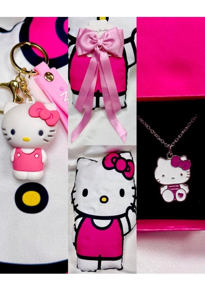 Hello Citty Yastık,anahtarlık,kolye ve Otomatik Fiyonk Toka Sevgili ve Arkadaşlık Hediye Best Friend