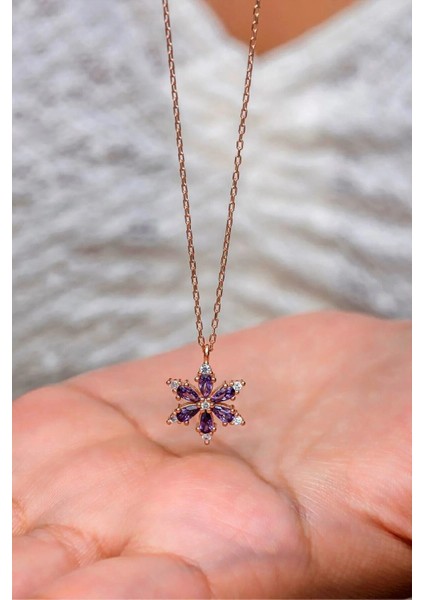 Işıklı Özel Hediye Kutusunda Mor Lotus Kolye Kararmaz Çelik Lotus Kolye Hediye Seti modelleri