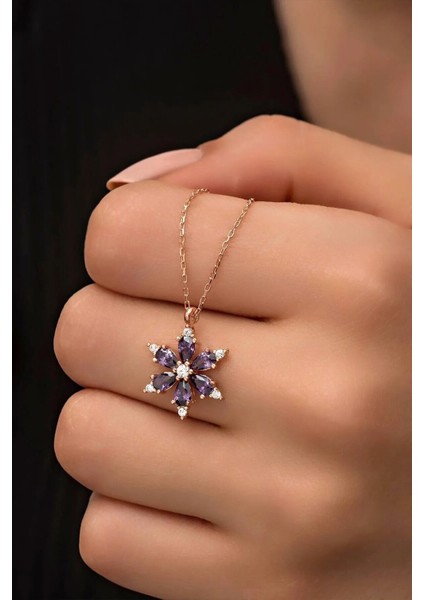 Işıklı Özel Hediye Kutusunda Mor Lotus Kolye Kararmaz Çelik Lotus Kolye Hediye Seti fırsatları