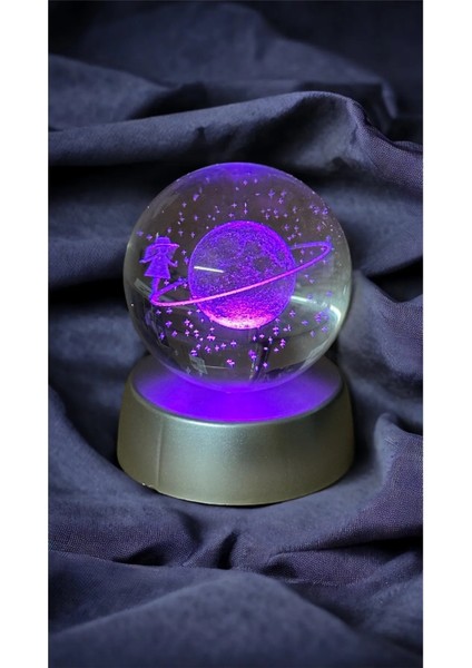 Çelik Satürn Kolye ve 3D Satürn Kız Renk Değiştiren Kar Küresi Yıldönümü Doğum Günü Özel Hediye modelleri