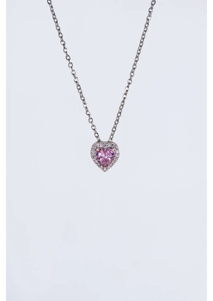 3D Renk Değiştiren Geyik Kar Küresive Kararmaz Çelik Pembe Kalp Kolye Bileklik ve Yüzük Seti modelleri