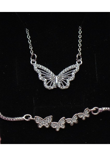 3D Satürn Kız Renk Değiştiren Küre ve Çelik Kelebek Kolye ve Bileklik Seti Sevgili Günü Yıldönümü fırsatları