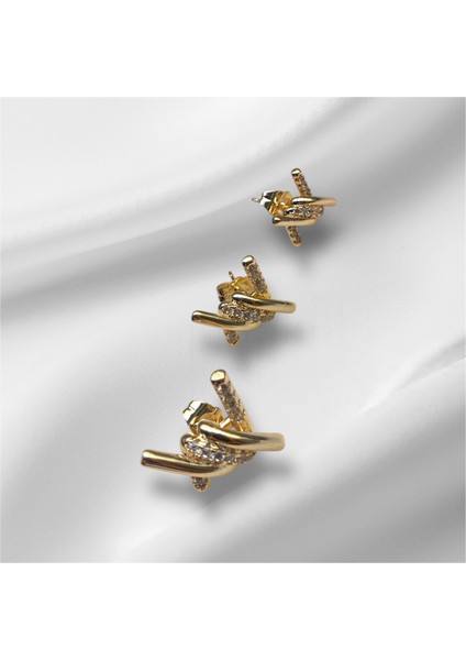 Çelik Sarmaşık Detaylı 3 Lü Küpe fiyatları