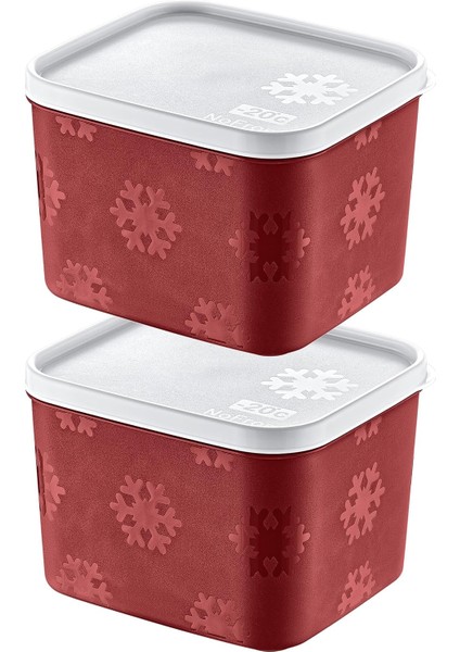 2'li Set No Frost Saklama Kabı Carmen 1250 ml