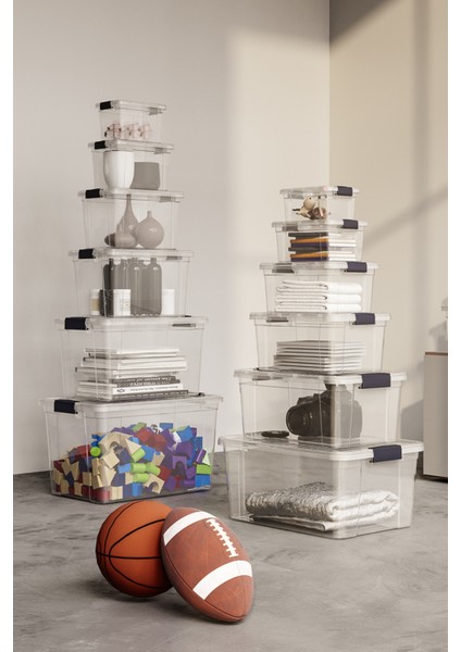 3 Adet 7 Litre Kilitli Saklama ve Erzak Kutusu Uzun Ömürlü modelleri