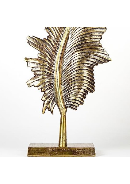 Dekoratif Metal Kaideli Yaprak Gold Eskitme 23X48X9,5 Cm. modelleri