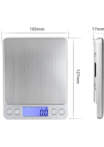 Dijital Mutfak Terazisi 3 kg 0.1 G Hassasiyet Metal Platformlu Premium Terazi, Şık ve Dayanıklı Tasarım modelleri