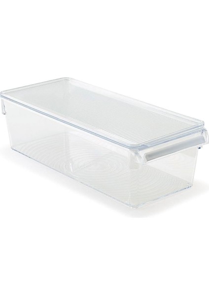 Kapaklı Banyo Mutfak Düzenleyici Raf Ps 360 * 150 * 100 mm Şeffaf M-E27-20-16K