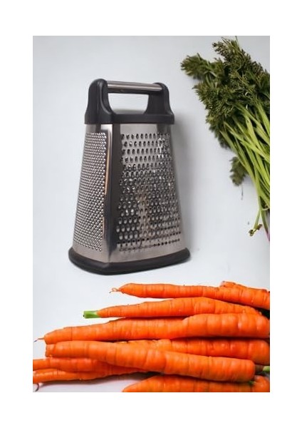 4 Taraflı Paslanmaz Çelik Rende, Dikdörtgen Kaydırmaz Tabanlı Tutacaklı Paslanmaz Çelik Rende (22CM*14CM*12CM) fiyatları