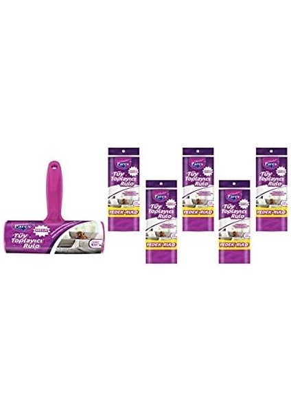 Mega Tüy Toplayıcı Rulo 60 Lı 5 Adet Yedek Hediye