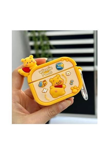 Nesil ile Uyumlu Özel Tasarım Oyuncaklı Kalın Silikon Koruyucu Kılıf - Sarıwinnie modelleri