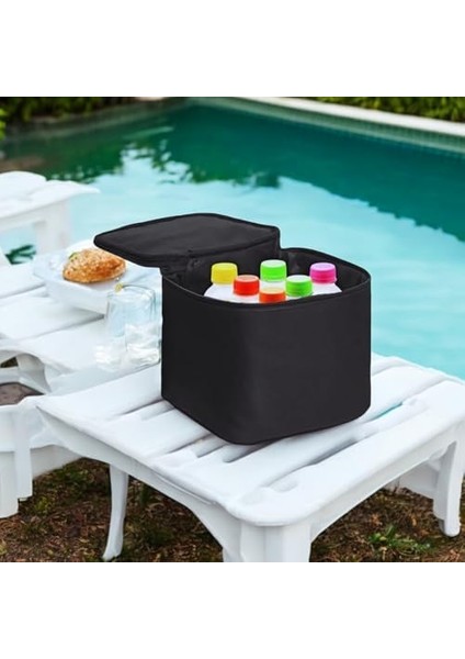 8 Litre Termos Çanta - Isı Yalıtımlı Termal Yemek ve Içecek Taşıma Çantası, Sıcak & Soğuk Koruma, Piknik, Kamp, Ofis, Seyahat ve Araç Kullanımı Için Uygun, Sızdırmaz ve Silinebilir (Siyah) modelleri