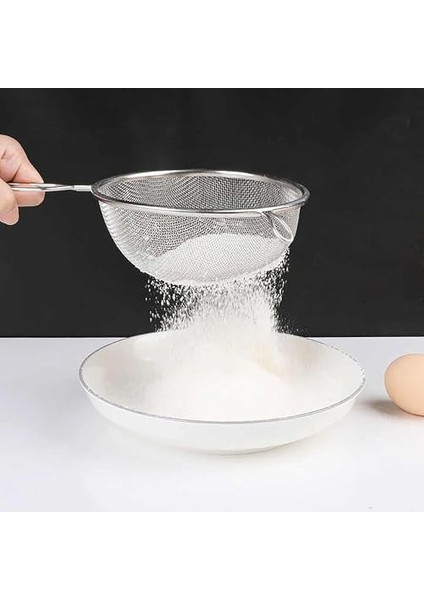 Metal Saplı Yuvarlak Mutfak Süzgeci, Ince Örgü, 3 Farklı Ebat (20 Cm) fiyatları