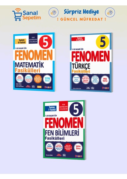 Fenomen 5. Sınıf Matematik - Fen Bilimleri - Türkçe Fasikülleri Set