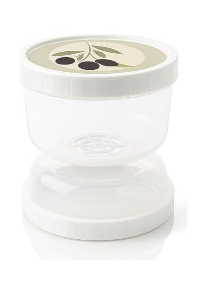 Life Kum Saati Tasarımlı Süzgeçli Saklama Kabı - Zeytin, Turşu, Mısır Için Akıllı Tasarım (Beyaz) fiyatları