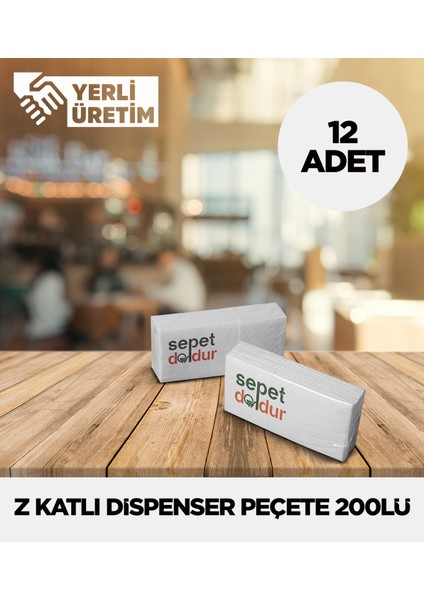 Z Katlı Dispenser Peçete 200LÜ - 12 Adet