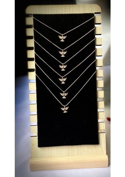 Kararmaz Çelik Kuş Detaylı Gold Kolye indirimleri