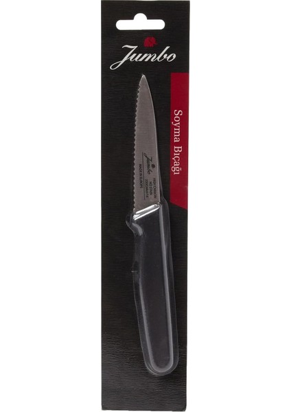 Practico Black Tırtıklı Soyma Bıçağı - 9cm