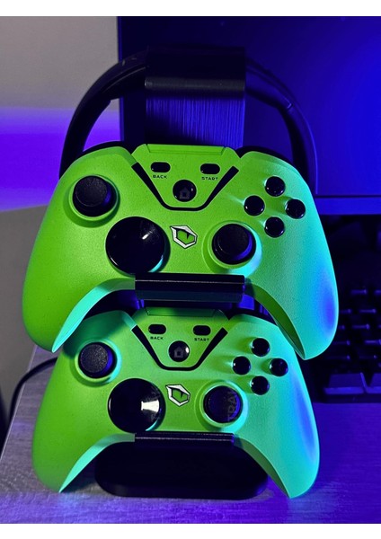 Oyun Kolu & Kulaklık Stand - Masa Için Kumanda Tutucu - Evrensel Kol ve Kulaklık Standı Siyah