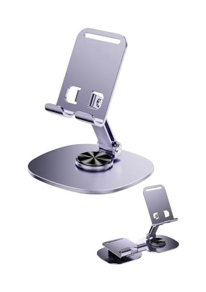 Metal Alüminyum 360 Derece Dönebilen Yk Design Masa Üstü Telefon Tutucu, Yüksekliği Ayarlanabilir, Profosyonel Kullanıma Uygun, Darbelere Dayanıklı, Tüm Telefonlara Uyumludur fiyatları