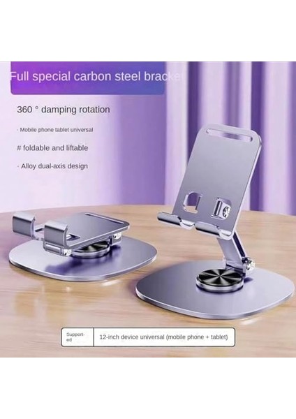 Metal Alüminyum 360 Derece Dönebilen Yk Design Masa Üstü Telefon Tutucu, Yüksekliği Ayarlanabilir, Profosyonel Kullanıma Uygun, Darbelere Dayanıklı, Tüm Telefonlara Uyumludur modelleri