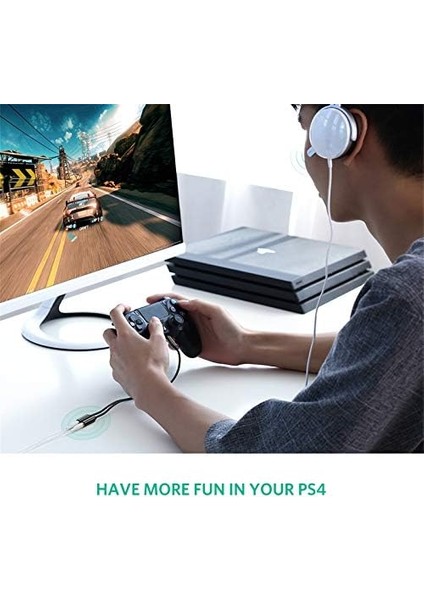 Mikrofon ve Kulaklık Ayırıcı 3.5 mm Y Kablo Siyah modelleri