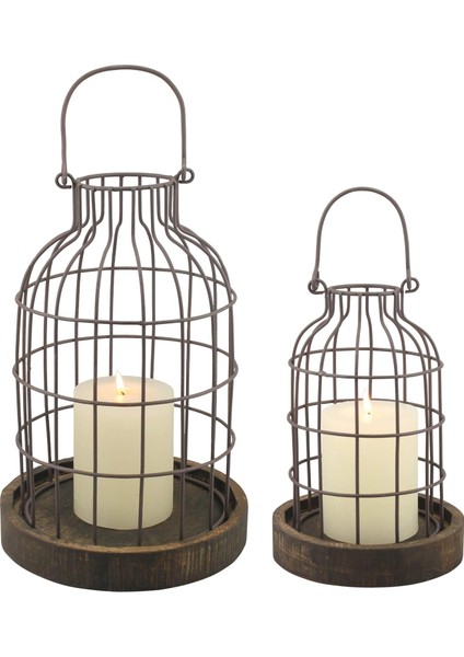 Rustikales Metalldraht-Gewächshaus, Set Mit Rustikalen Holzsockeln, Industrie- Und Landhausdekoration, Akzente, Blumen, Sukkulenten, Luftpflanzen, Lichterketten, Dekorative Füllung Und Mehr