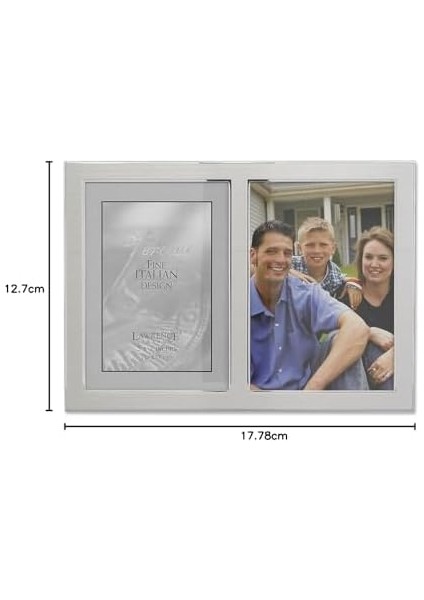 Frames 2 Tonlu Çift Açılan Panel Resim Çerçevesi, 13,8 x 17,7 Cm, Fırçalanmış Gümüş Metal ve Parlak Metal, Gri fiyatları