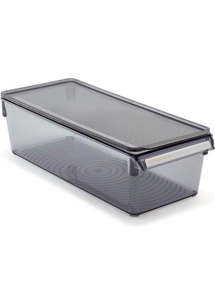 Kapaklı Banyo Mutfak Düzenleyici Raf Ps 360 * 150 * 100 mm Şeffaf M-E27-20-16K