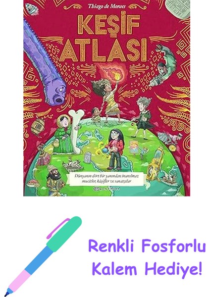 Keşif Atlası + Renkli Fosforlu Kalem