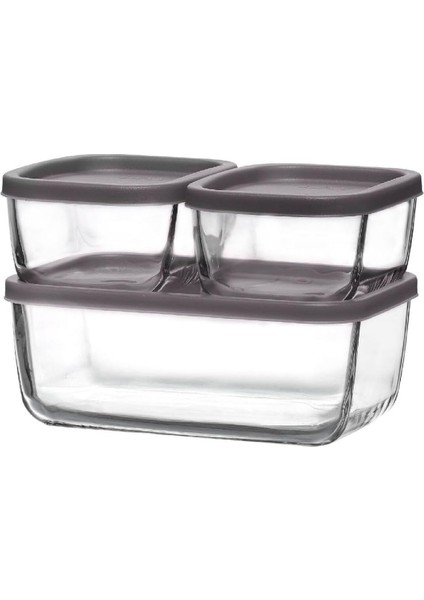 Cube 3'lü Saklama Kabı