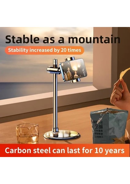 Profesyonel Açısı Ayarlanabilir Business Model A Sınıfı Malzeme Döner Akıllı Telefon Standı Masaüstü Stand Yayıncı Kick Youtuber Stant Cep Telefon Tutucu Xgzb-01 fiyatları