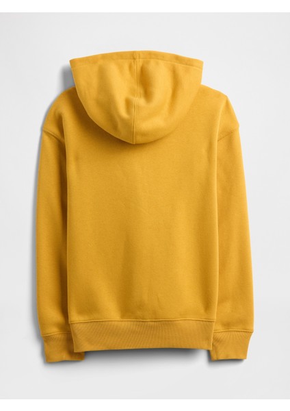 Erkek Çocuk Sarı Relaxed Gap Logo Fermuarlı Sweatshirt modelleri