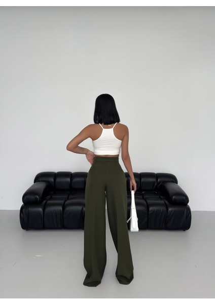 Üç Düğme Detayli Palazzo Pantolon fiyatları