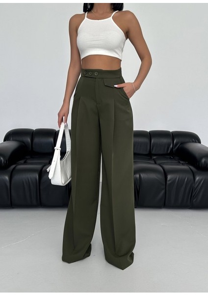 Üç Düğme Detayli Palazzo Pantolon fırsatları