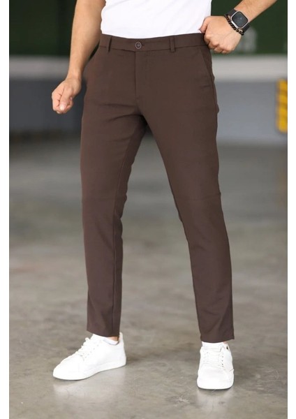 Erkek Düz Kesim Bilek Boy Kumaş Pantolon