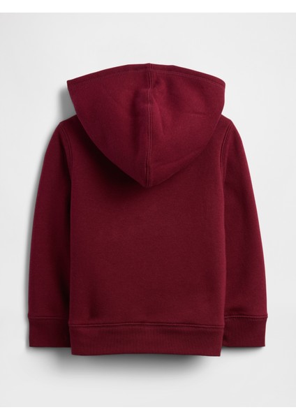 Kız Bebek Bordo Gap Logo Sherpa Astarlı Sweatshirt modelleri
