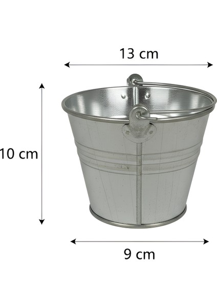 5'li Çok Amaçlı Dekoratif Galvaniz Saksı Kova Seti fiyatları