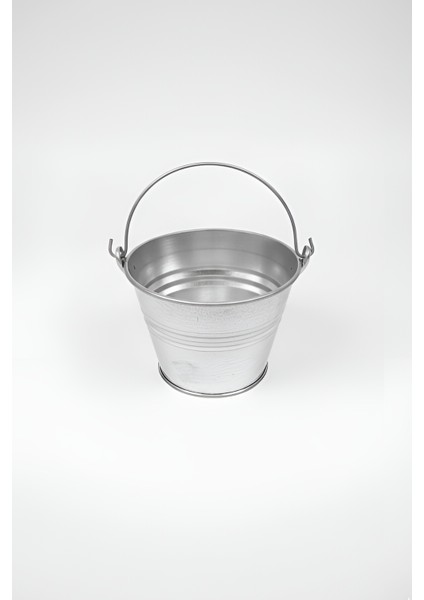 5'li Çok Amaçlı Dekoratif Galvaniz Saksı Kova Seti