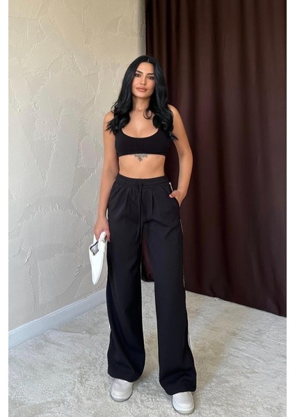 Siyah Yanları Şeritli Pantolon fiyatları