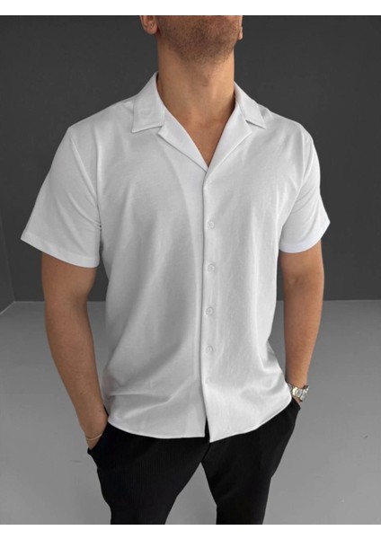 Iki Iplik Kumaş Gömlek - Beyaz