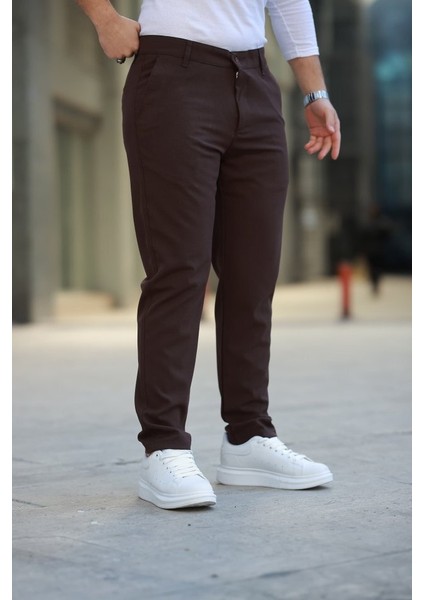 Erkek Düz Kesim Bilek Boy Kumaş Pantolon