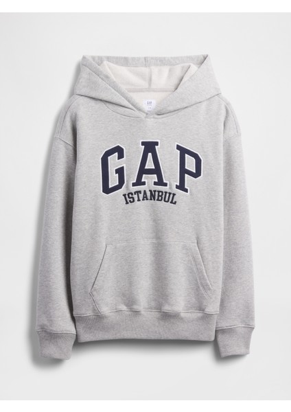 Erkek Çocuk Gri Relaxed Gap Logo Sweatshirt indirimleri