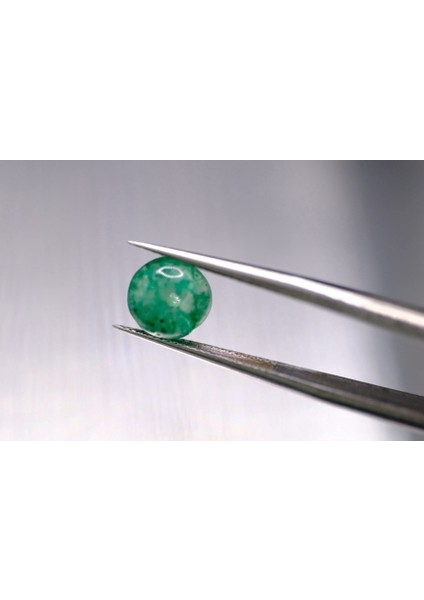 2.63CT 7.5x5.9mm Round Natural Emerald Drilled Beads