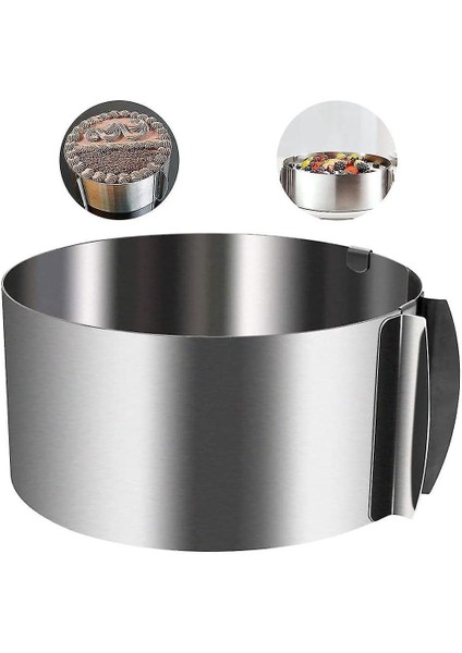 Home Paslanmaz Çelikten Ayarlanabilir Kek ve Pasta Kalıbı,ayarlanabilir Kek Çemberi,ayarlı Ekmek Kalıbı,pastacılık ve Dekokrasyon Için Çelik Paslanmaz Ayarlı Kek Kalıbı