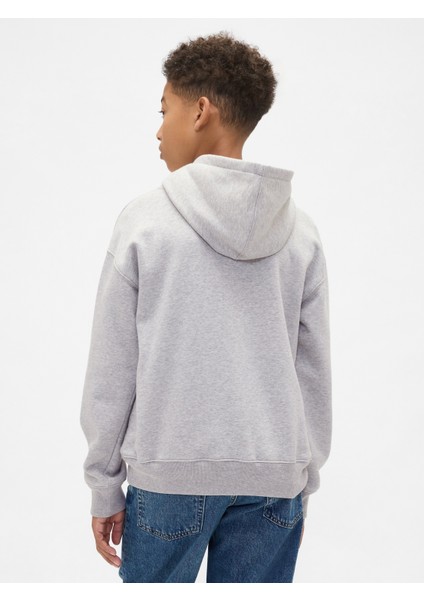 Erkek Çocuk Gri Relaxed Gap Logo Sweatshirt fırsatları