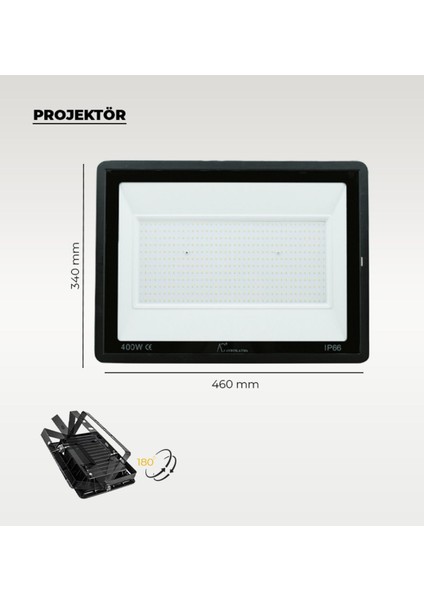 400W LED Projektör Beyaz Işık fiyatları