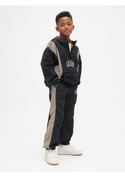 Erkek Çocuk Siyah %100 Geri Dönüştürülmüş Anorak Ceket modelleri